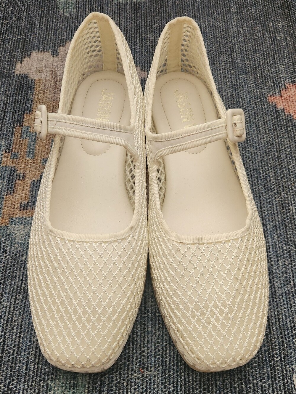 Jason Wu Mesh Cream Mary Jane Ballet Flats 9.5